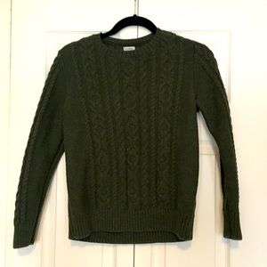 LL Bean cotton cable knit pullover sweater